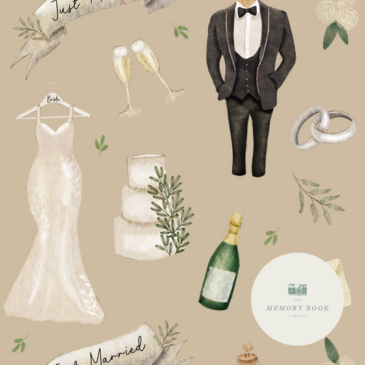 Champagne Wedding Memory Book